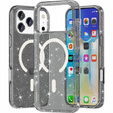 Puzdro pre iPhone 17 Pro, pre MagSafe, trblietavé - priesvitné čierne
