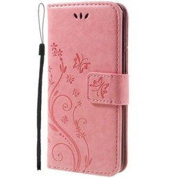 Klapkové puzdro pre iPhone 7/8/SE 2020/SE 2022, Butterfly, ružové