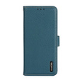 KHAZNEH RFID puzdro pre Xiaomi Poco F6, Litchi Texture, zelený