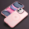 Puzdro pre iPhone 11, pre MagSafe, ERBORD Matt Case, ružový + sklo na displej