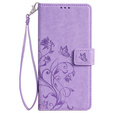 Klapkové puzdro pre Motorola Moto E14, Butterfly, fialové