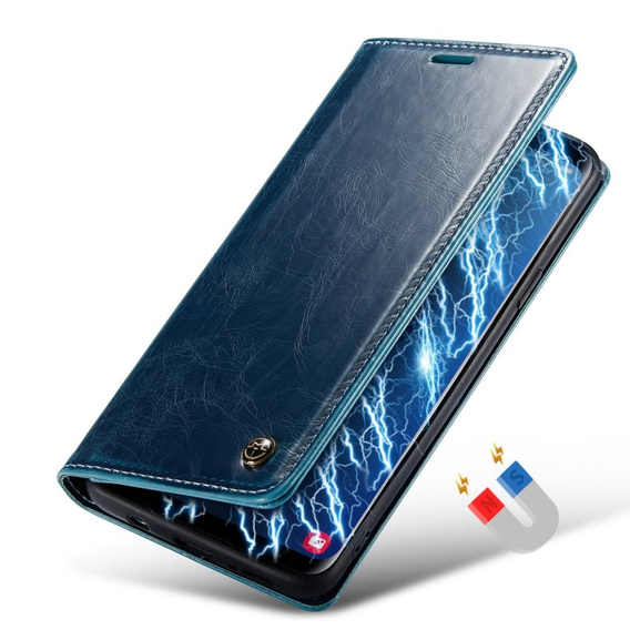 CASEME flipové puzdro pre Samsung Galaxy S9+ Plus, Waxy Textured, modré