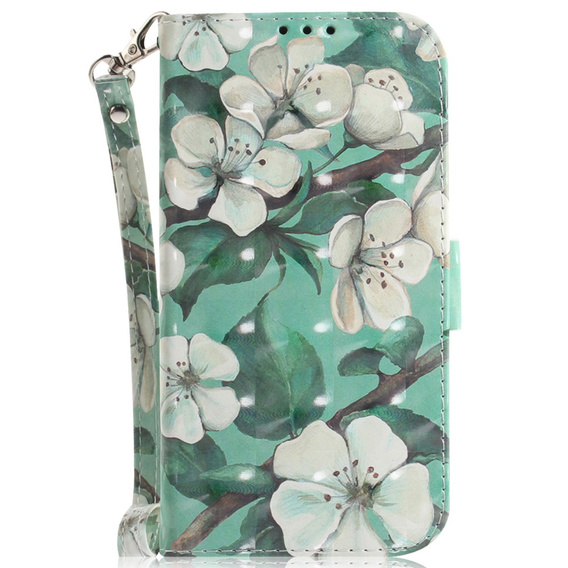 Klapkové puzdro pre Infinix Hot 40i, Wallet, Flowers biele