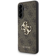 GUESS Obal na mobil pre Samsung Galaxy A56 5G, 4G Big Metal Logo, hnedé