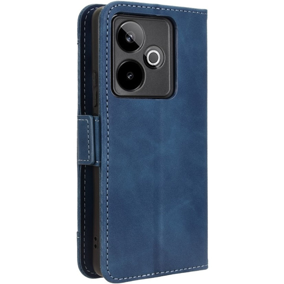 Klapkové puzdro pre Realme GT 7 / 7T, Card Slot, tmavomodré