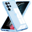 Puzdro pre Samsung Galaxy S23 Ultra, Electro heart, modré + Full Glue Ceramic Glass