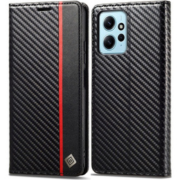 Klapkové puzdro pre Xiaomi Redmi Note 12 4G, Carbon LC.IMEEKE, čierne