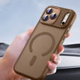 Puzdro pre iPhone 16 Pro, pre MagSafe, ERBORD Matt Case, desert titanium + sklo na displej