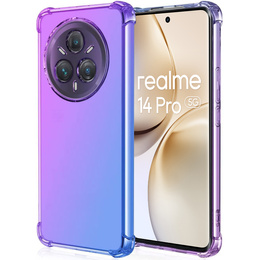 Puzdro pre Realme 14 Pro 5G, Gradient Dropproof, Fialová / modrá