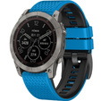 Silikónový remienok pre Garmin Fenix 7 / Forerunner 965 / 955 / 945 / 935, modrý / čierny