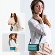 Puzdro CASEME pre Samsung Galaxy S24 FE, RFID Leather Wallet, s popruhom cez rameno, zelený