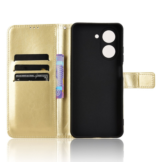 Klapkové puzdro pre Xiaomi Redmi A5, Crazy Horse Wallet, zlaté
