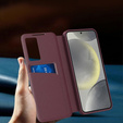 Flipové puzdro pre Samsung Galaxy A56 5G, Smart View Wallet, bordové