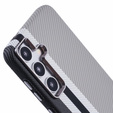 Puzdro pre Samsung Galaxy S25+ Plus, Carbon Fiber MagSafe, sivé