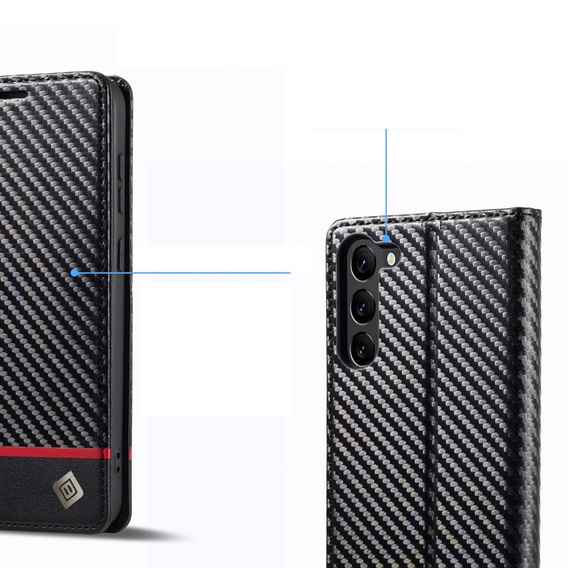 Flipové puzdro pre Samsung Galaxy S24, Carbon LC.IMEEKE, čierne