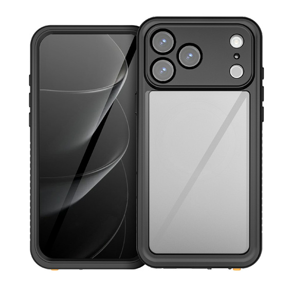 Puzdro pre iPhone 17 Pro Max, vodotesné IP68 Redpepper, čierne