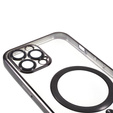 Puzdro pre iPhone 12 Pro, Electro MagSafe, čierne + sklo na displej