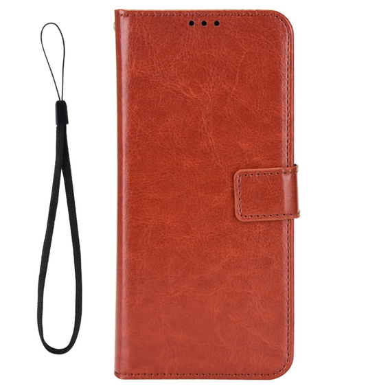 Klapkové puzdro pre Motorola Edge 30 Neo 5G, Crazy Horse Wallet, hnedé