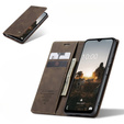 CASEME puzdro pre Samsung Galaxy M33 5G, Leather Wallet Case, hnedé