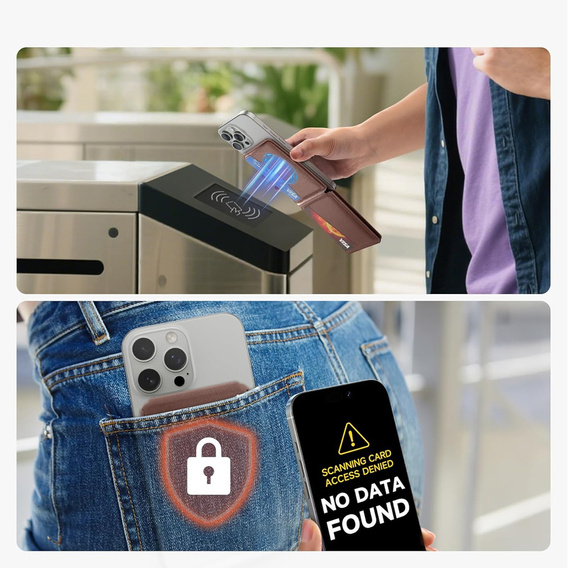 Magnetická peňaženka s lokalizáciou, NFC a kolískou pre iPhone 16 Pro