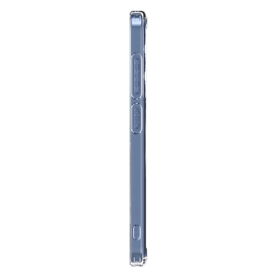 Puzdro MagSafe Spigen pre Samsung Galaxy S25+ Plus, Ultra Hybrid, transparentné / biele + tvrdené sklo 9H