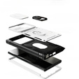 Obal na mobil pre Samsung Galaxy S23 Ultra, CamShield Slide, biele /čierne