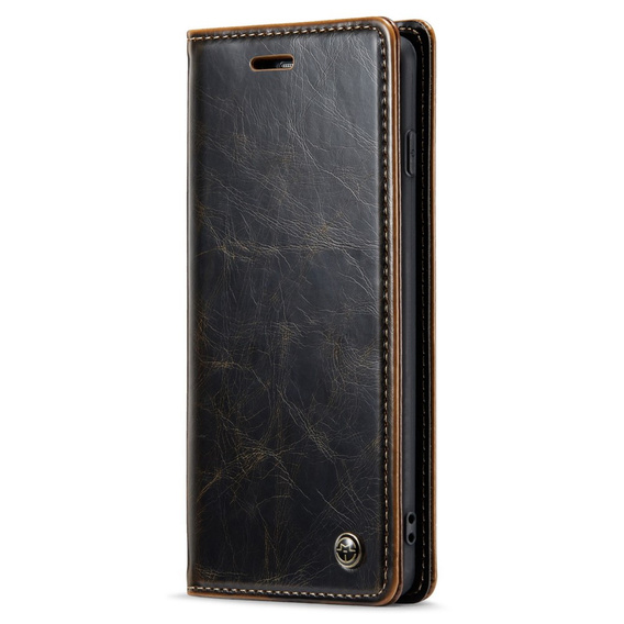 CASEME flipové puzdro pre Samsung Galaxy S10+ Plus, Waxy Textured, káva
