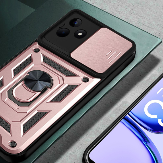 Obal na mobil pre Realme C53 4G, CamShield Slide, ružové rose gold