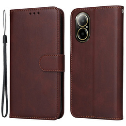 Klapkové puzdro pre Realme C67, Leather Wallet, hnedé