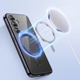 Puzdro pre Samsung Galaxy S25+ Plus, Electro MagSafe, čierne + sklo na displej
