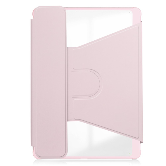 Puzdro s klávesnicou pre Samsung Galaxy Tab A9+, Rotary 360° Leather, ružové rose gold
