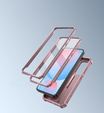Obrnené puzdro pre Samsung Galaxy S24 FE, Dexnor Full Body (Two Frames), ružové rose gold
