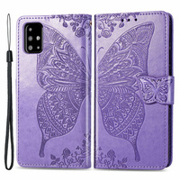 Klapkové puzdro pre Samsung Galaxy A51 4G, Butterfly, fialové