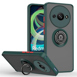 Silikónové puzdro pre Xiaomi Redmi A3, s ochranou fotoaparátu, transparentné / zelené