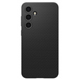 Puzdro Spigen pre Samsung Galaxy S24 FE, Liquid Air, čierne + tvrdené sklo 9H