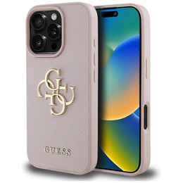 Puzdro GUESS Grained Big 4G a Classic Logo pre iPhone 16 Pro