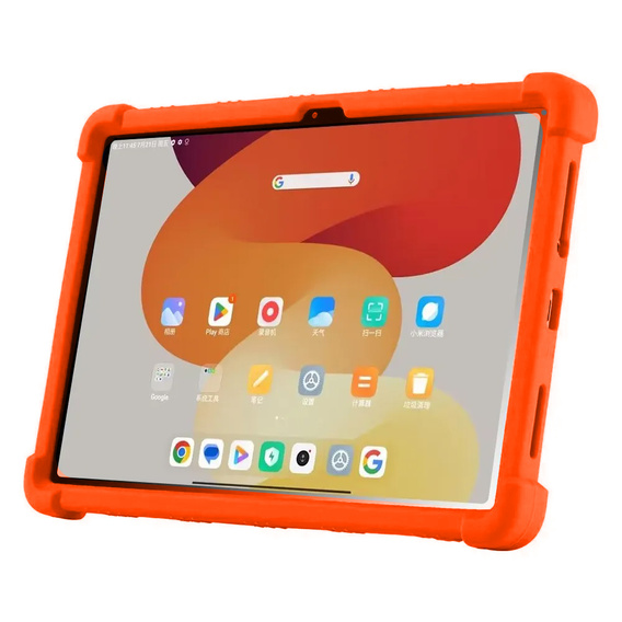 Silikón puzdro pre Xiaomi Redmi Pad SE 11", Impact, pancierovaný, oranžové