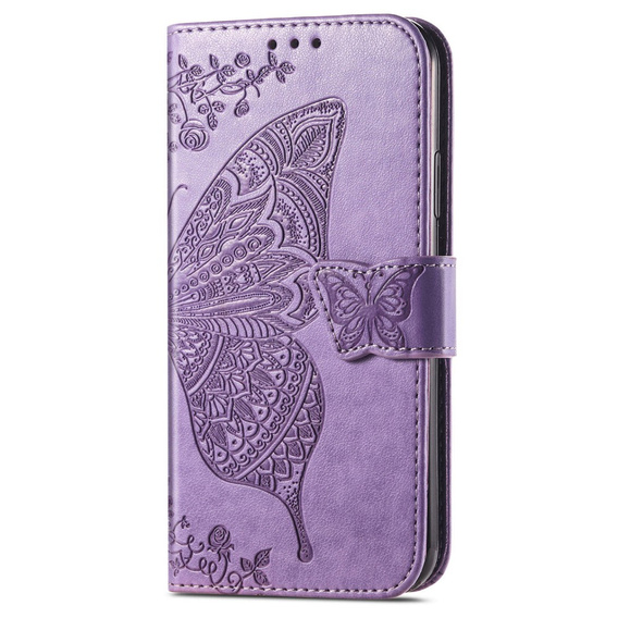 Klapkové puzdro pre Motorola Edge 50 Ultra, Butterfly, fialové