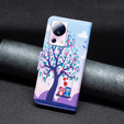 Klapkové puzdro pre Xiaomi 13 Lite, Wallet, tree & owls, modré