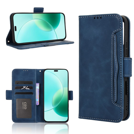 Klapkové puzdro pre Honor 400 Lite, Card Slot, tmavomodré