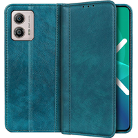 Flipové puzdro pre Motorola Moto G53 / G23 / G13, Split Leather, zelený