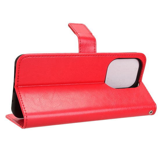 Klapkové puzdro pre Xiaomi Redmi 13, Crazy Horse Wallet, červené