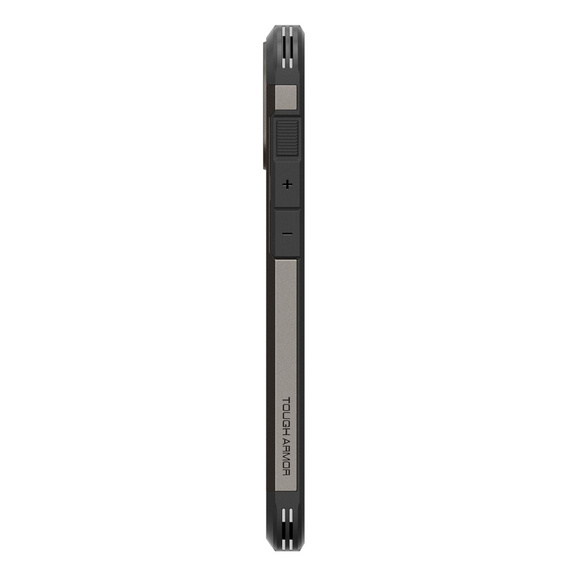 Puzdro Spigen pre iPhone 16, Tough Armor Mag MagSafe, sivé + tvrdené sklo 9H