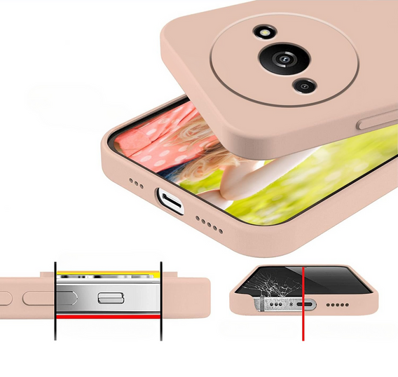 Obal na mobil pre Xiaomi Redmi A3, Silicone Lite, ružové