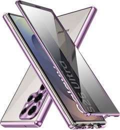 Puzdro pre Samsung Galaxy S25 Ultra, Privacy Dual Glass, fialové