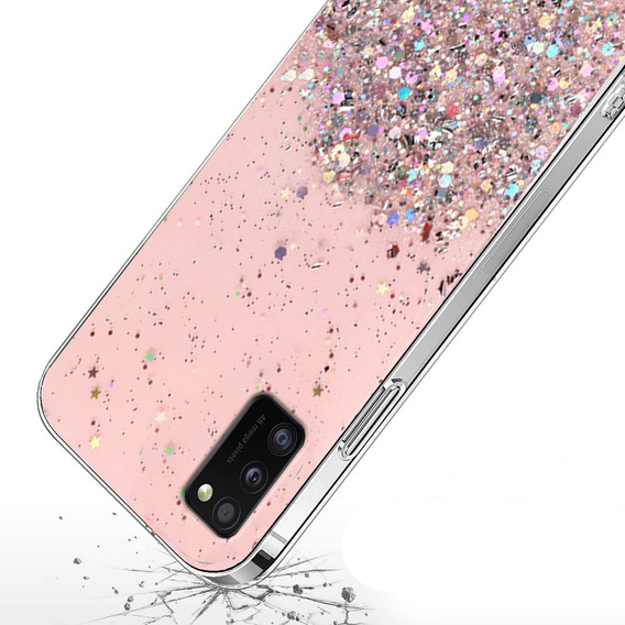 Obal na mobil pre Samsung Galaxy A41, Glittery, ružové