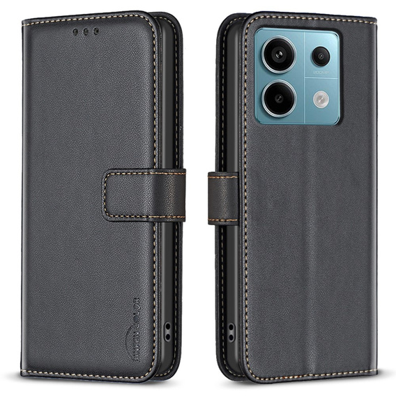 Klapkové puzdro pre Xiaomi Redmi Note 13 Pro 4G / Xiaomi Redmi Note 14S / Xiaomi Poco M6 Pro 4G, BINFEN Wallet, čierne