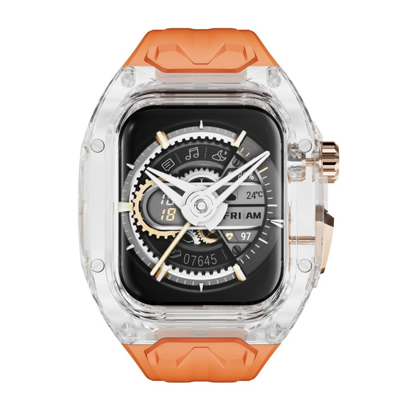 Silikónový remienok s puzdrom pre Apple Watch 4/5/6/7/8/9/SE 44/45MM