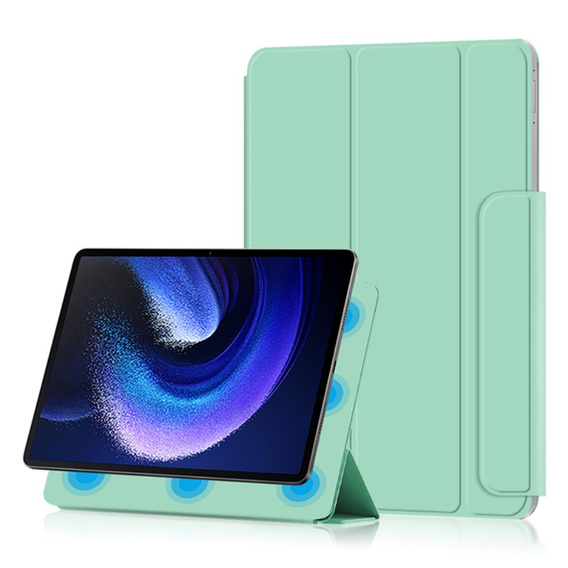 Obal na mobil pre Xiaomi Pad 6, Magnetic Smartcase, svetlozelené