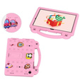 Detské puzdro pre Samsung Galaxy Tab A9+, Cute Patterns, so stojanom, ružové